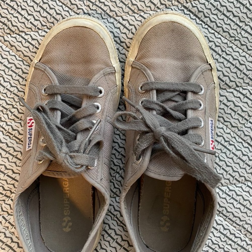 Grey Superga Shoes Size 37